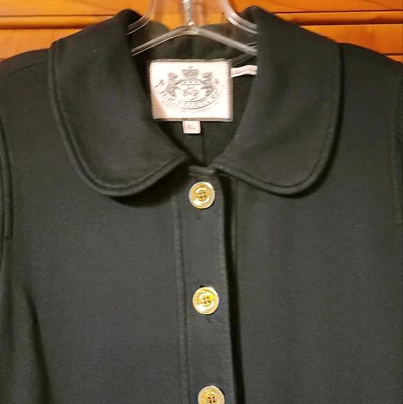 Juicy Coutre Sz XL Black babydoll dress coat - Picture 3 of 9